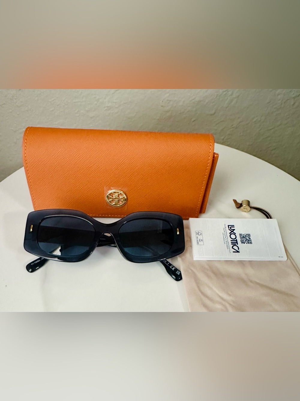 Tory Burch Blue Frame Rectangular Sunglasses - Brand New with Box -50-19-145